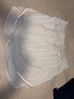 lululemon athletica White Women's Athletic Shorts with Reflective Trim